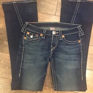 SOLD True Religion Rainbow Joey Dark Wash Jeans